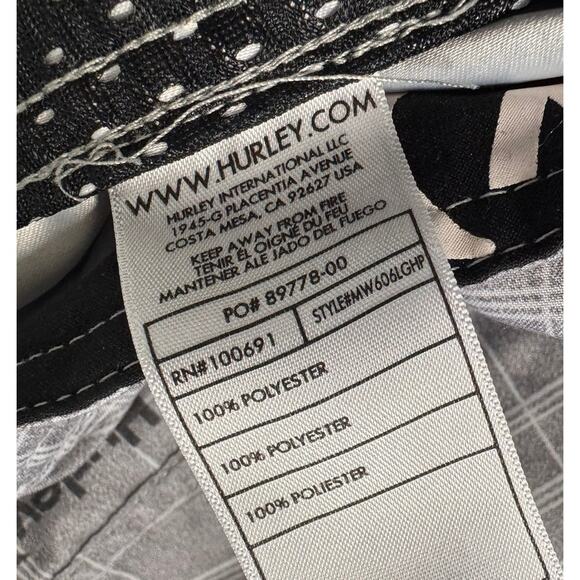 Hurley Mens Size 28 Gray Plaid Board Shorts Polyester - Picture 7 of 10
